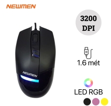 Chuột Newmen G10+ Wired LED (Vàng-Đen)