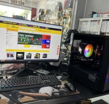 PC :main h510/i3 10105f/ram 8gb/ổ cứng 128gb/cand 750ti 4gb/màng hình 24inch 100hz"