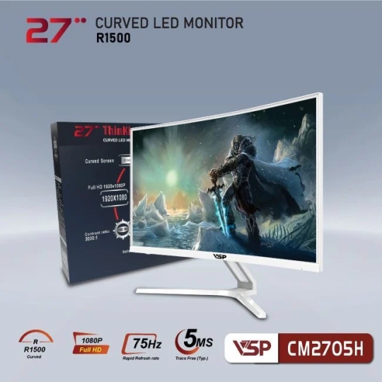 Màn Hình Gaming VSP CM2705H (27 inch/FHD/VA/75Hz/6ms/HDMI + VGA/Cong)