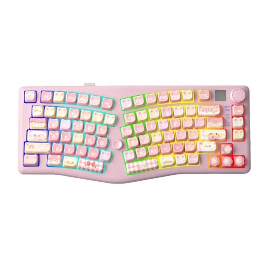 Bàn phím cơ AULA LEOBOG A75 Moon Cat Pink
