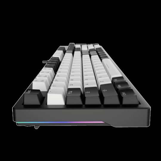 Bàn phím cơ DareU EK75 White - Black | 2 sides RGB strip, Type-C, Dream (Linear) Switch