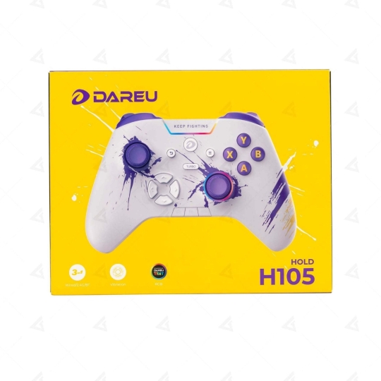 Tay cầm DareU H105 Trắng Tím 